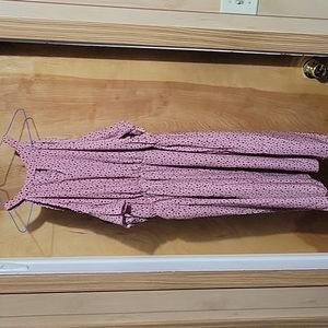 Pink cold shoulder dress